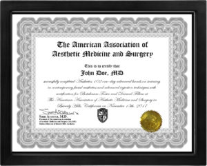 Aesthetics 102 Advanced Training Course Certificate